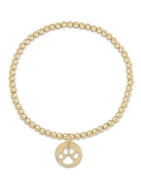 New NWT Enewton 14kt Gold-filled Paw Print Disc Classic 3mm Beads Bracelet
